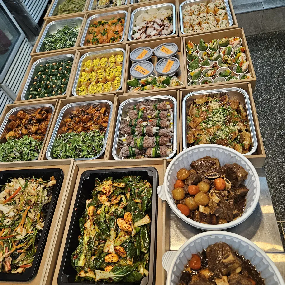 칠순잔치 홈파티음식배송 ① 배송 전 최종 포장